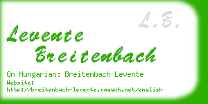 levente breitenbach business card